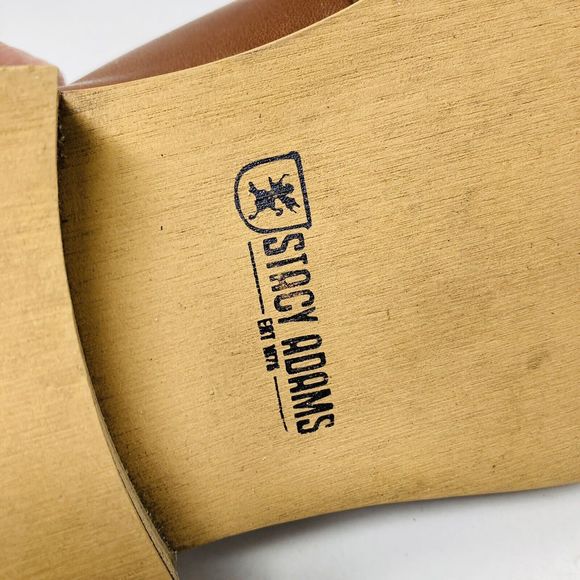 Stacy Adams Dickinson Mens Shoes Cap Toe Oxford Cognac Leather 25066-221 Size 10 - Picture 6 of 9